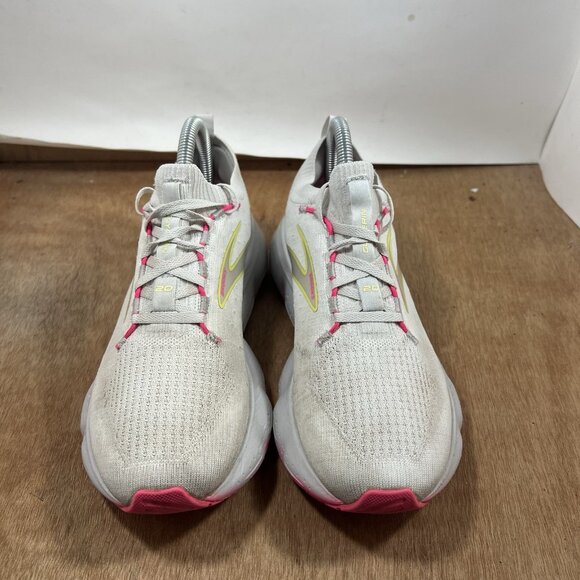 Brooks Glycerin 20 StealthFit Women Size 8 Pink White Running Shoes - Picture 2 of 9